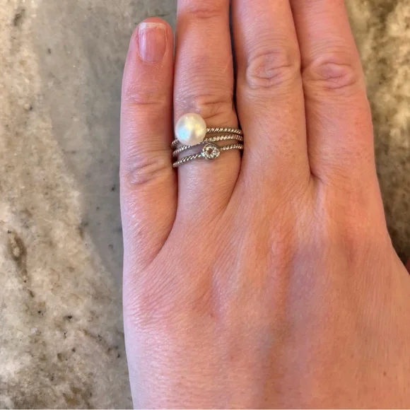 Imperial Sterling Silver Ring with White Pearl NWT - Picture 4 of 6